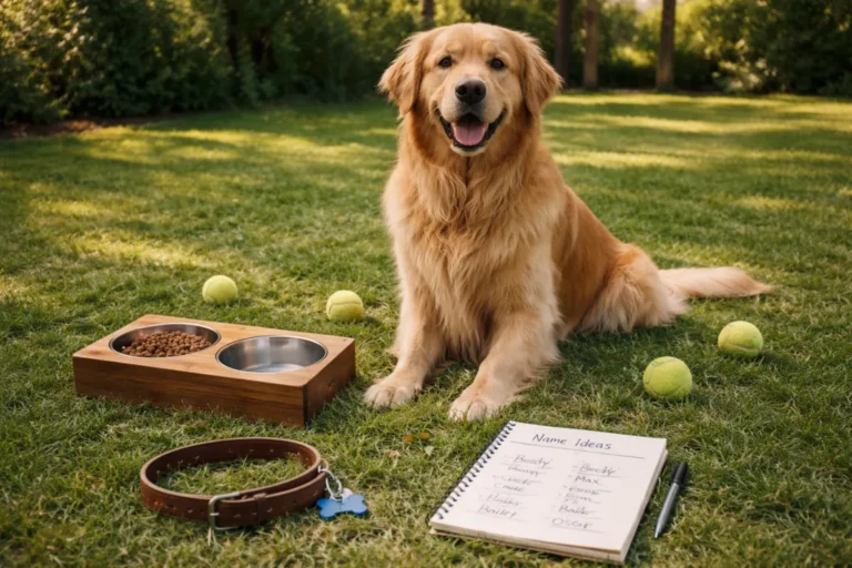 Golden Retriever with sunny name ideas