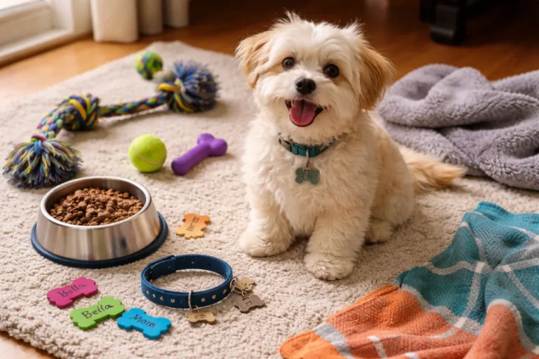 Playful puppy with cute name ideas