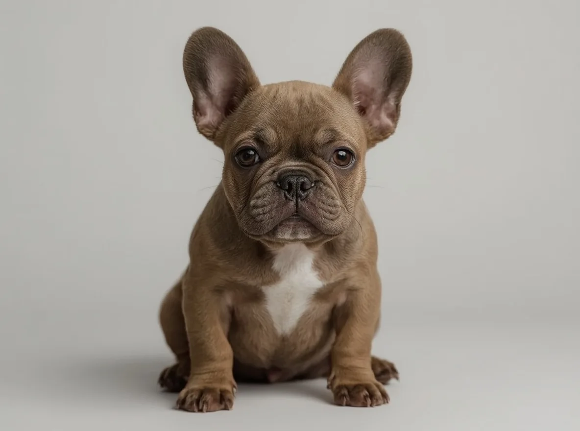 french bulldog sitting centered looking at camera bat ears visible