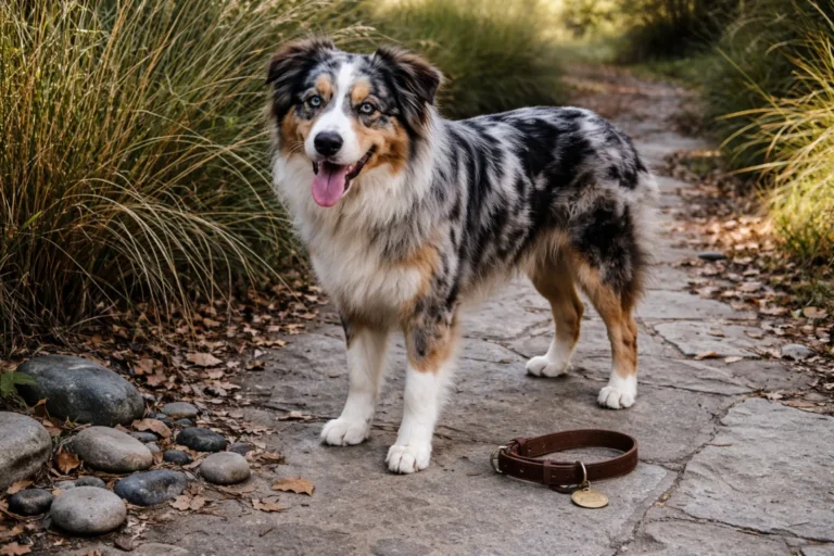 Merle dog with a rare elegant name