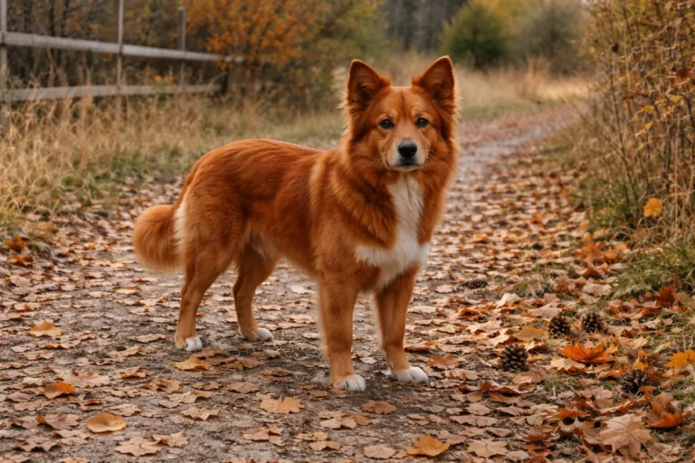 Red ginger dog with a warm autumn-inspired name