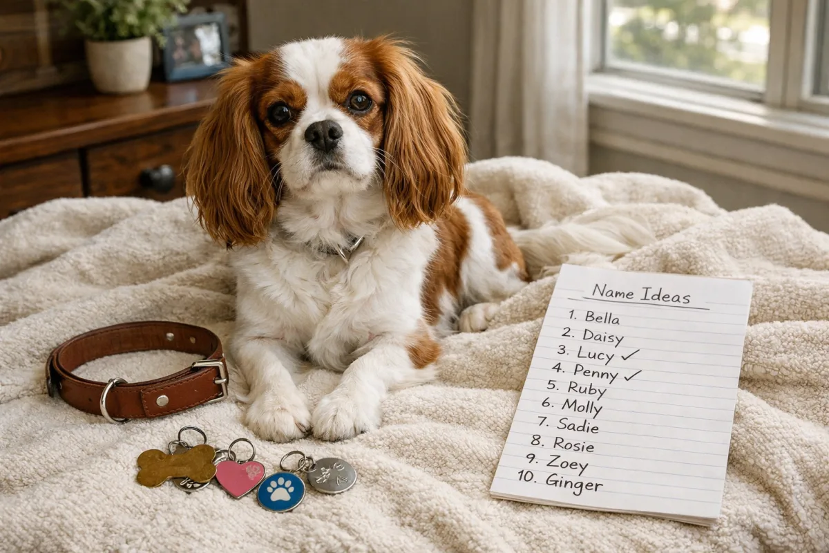 Cavalier King Charles Spaniel with elegant name ideas