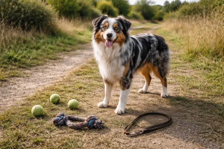 Australian Shepherd with an active, smart name vibe