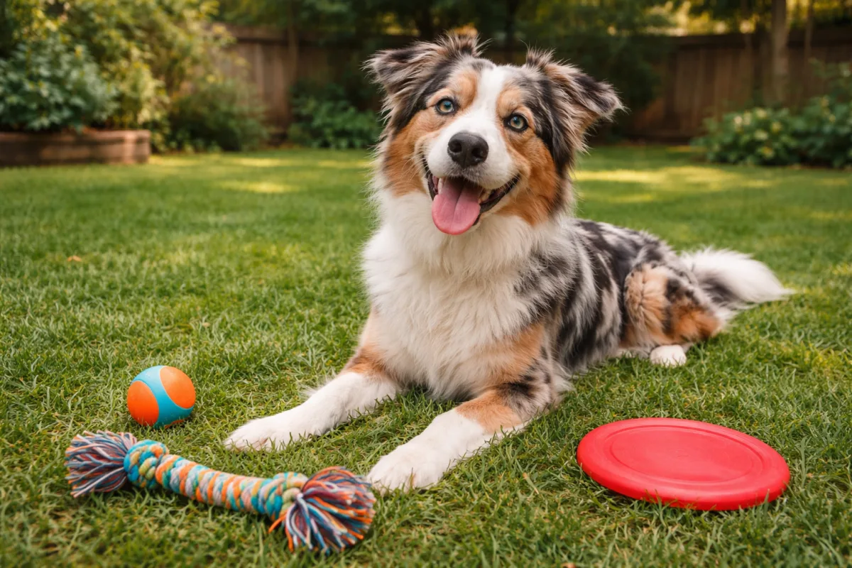 Multi-colored dog with playful name ideas